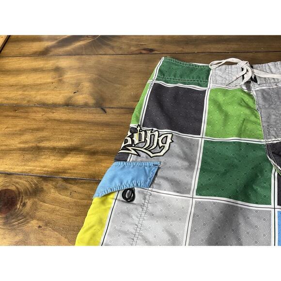 Billabong Board Shorts Mens Size 33 Green Multicolored Swim Trunks - Picture 3 of 11